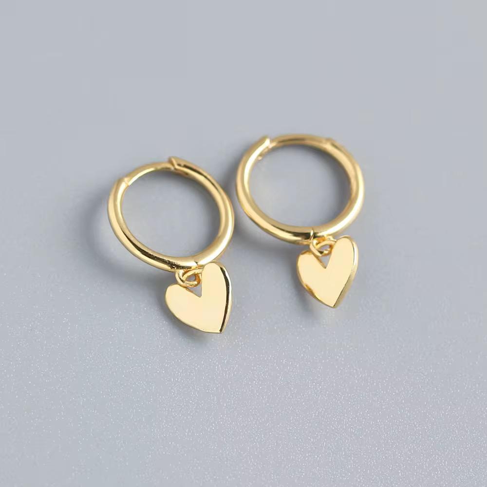 Heart hoop huggies
