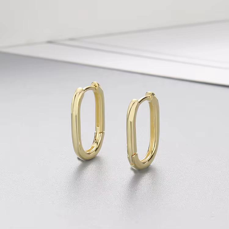 Rectangle hoop earrings