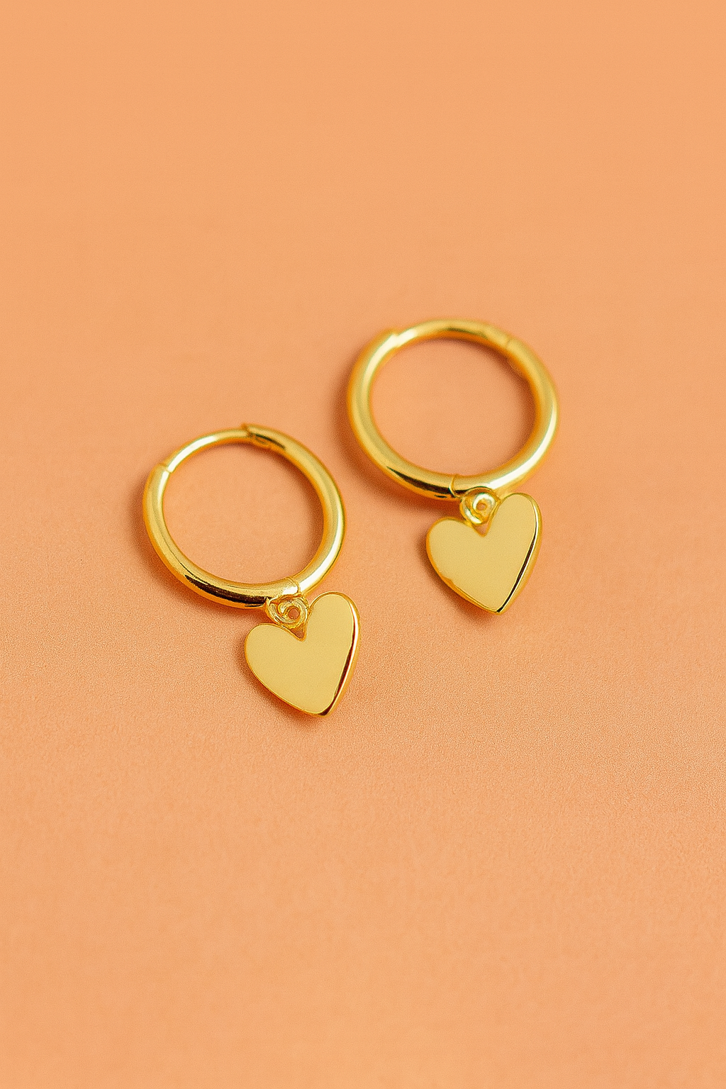 Heart hoop huggies